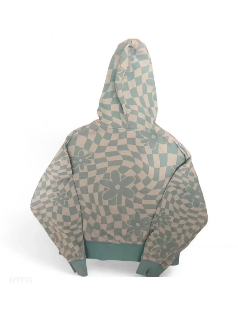Kids justice blue checkered hoodie size small